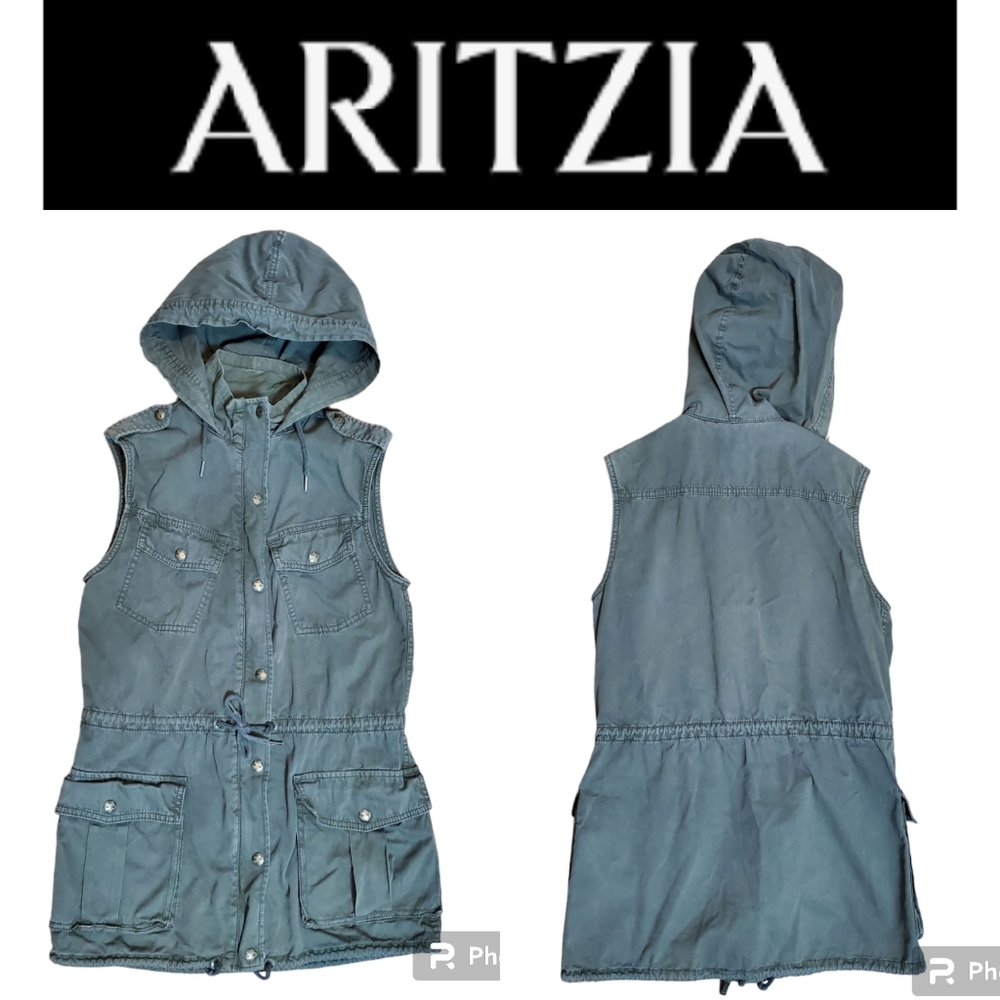 Aritzia Talula Trooper Cargo Vest Green